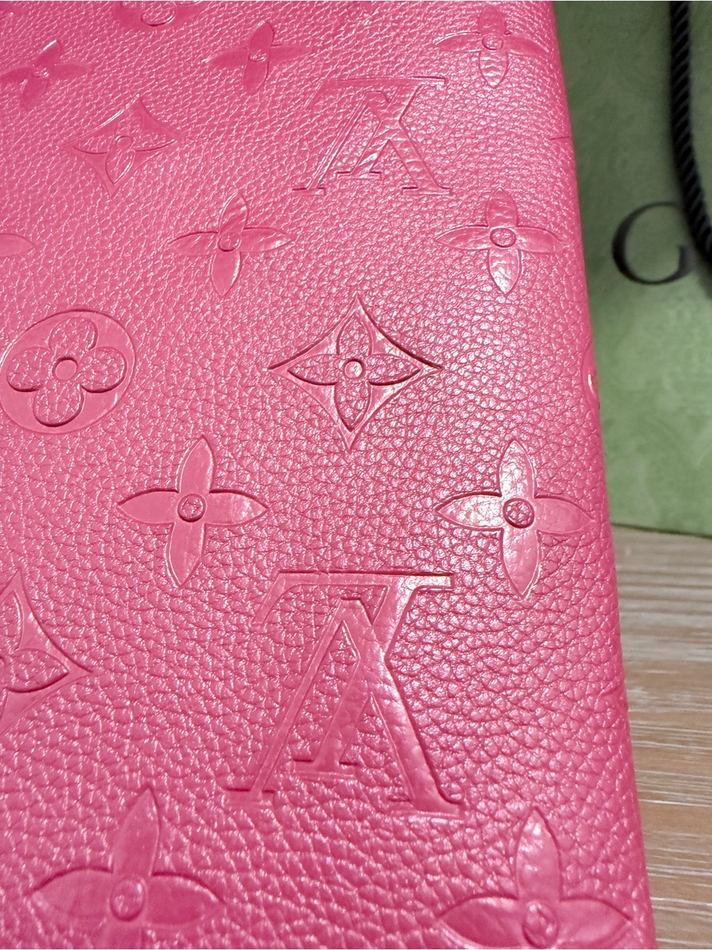 Louis Vuitton Pink Embossed Monogram Clutch - Picture 4 of 5